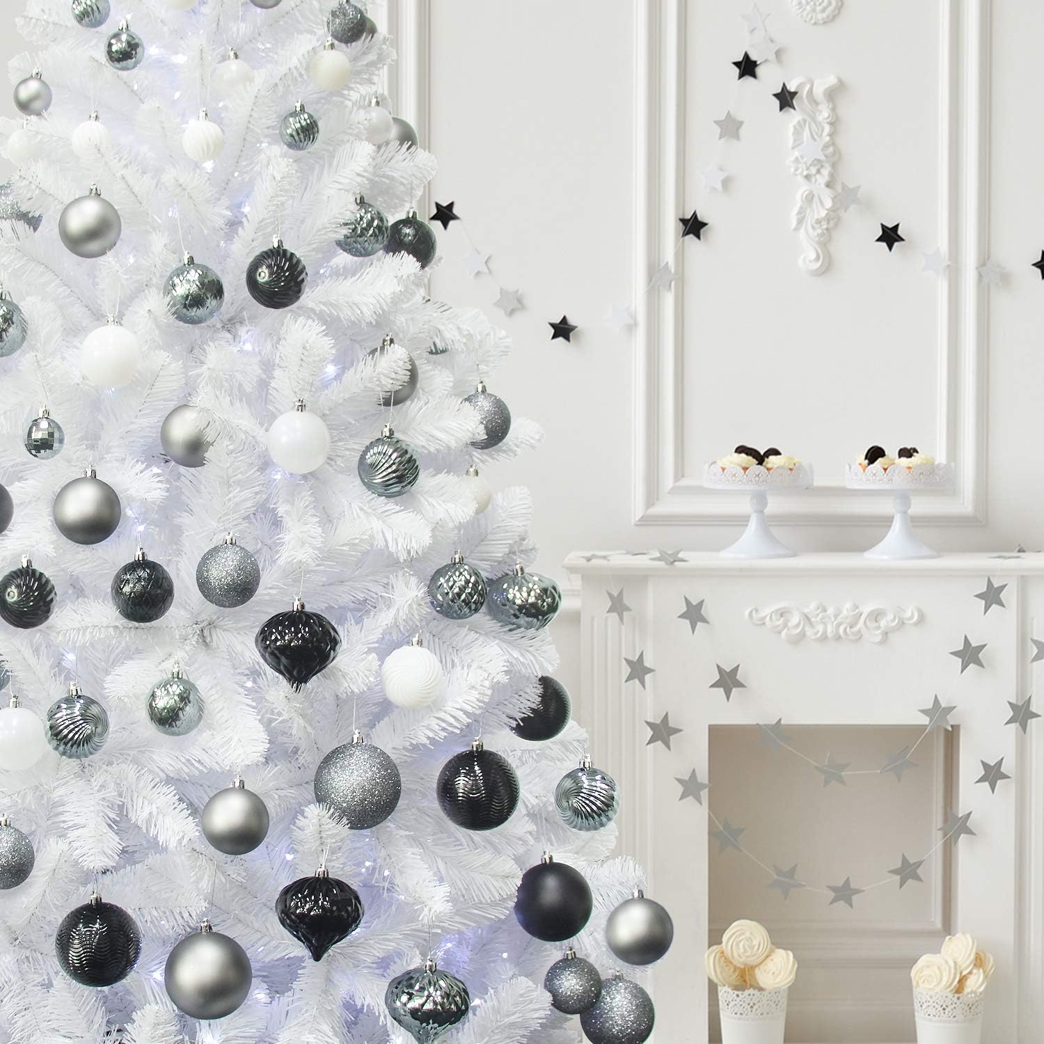 Elegant Shatterproof Silver Ornaments™