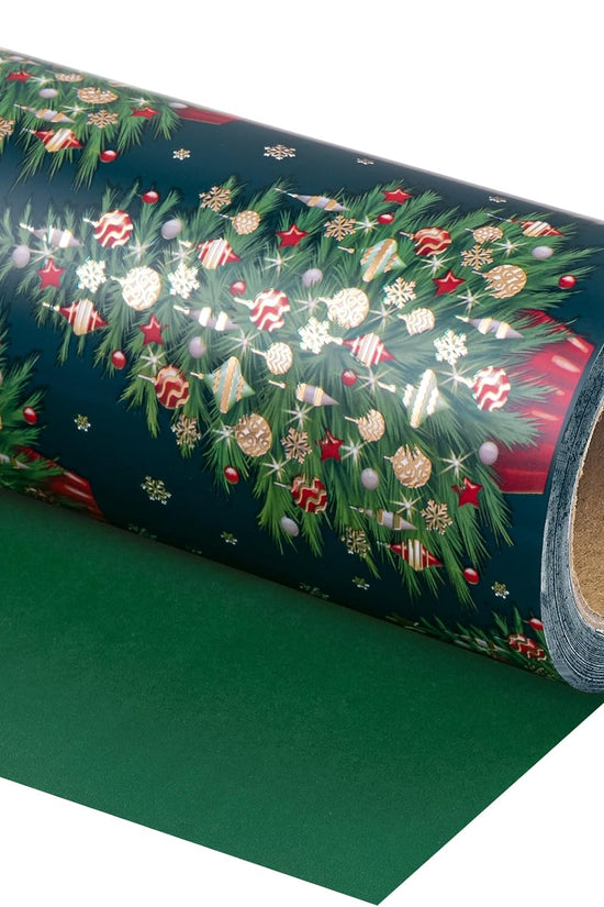 Reversible Green Tree Holiday Wrapping Paper™