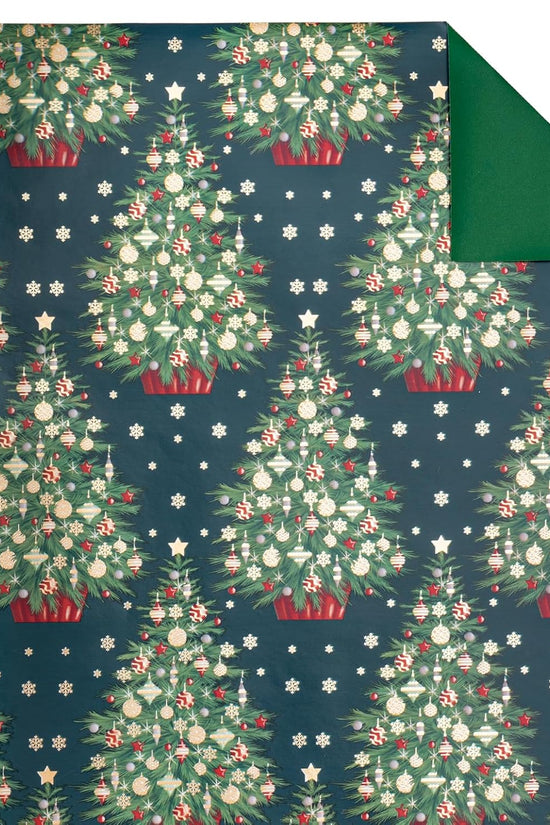 Reversible Green Tree Holiday Wrapping Paper™