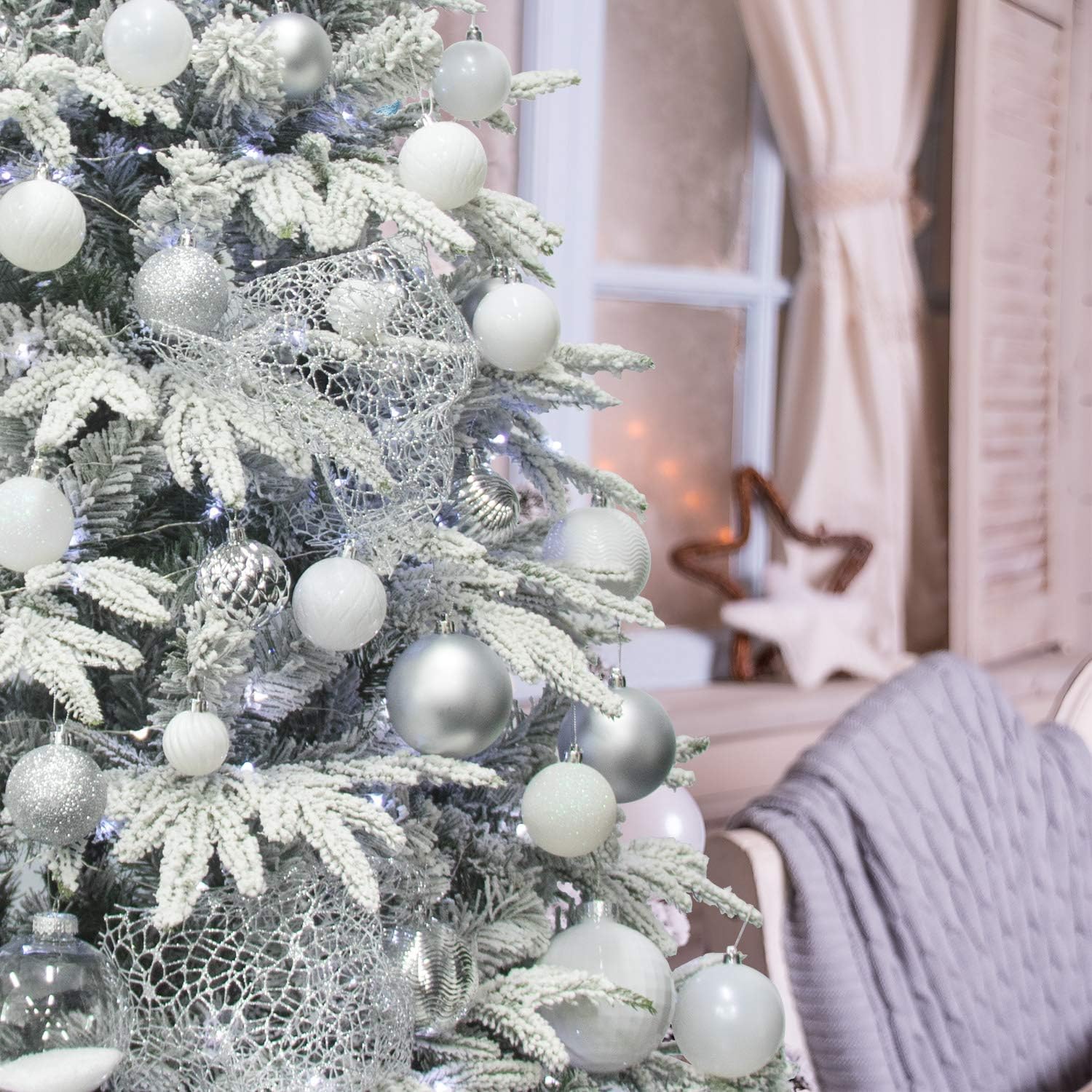 Elegant Shatterproof Silver Ornaments™