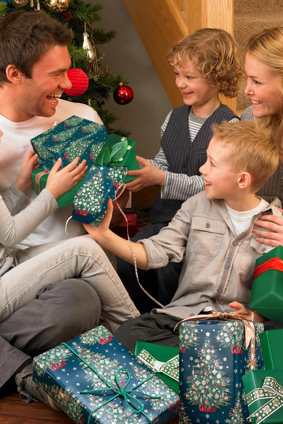 Reversible Green Tree Holiday Wrapping Paper™
