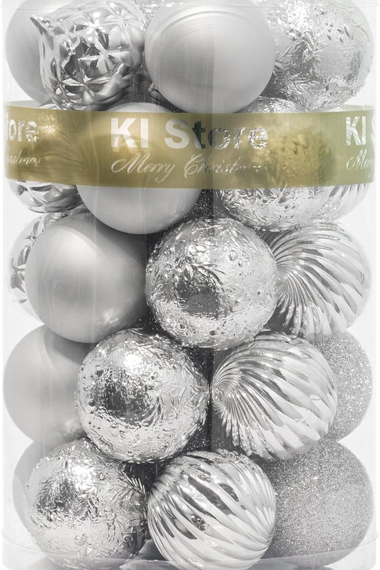 Elegant Shatterproof Silver Ornaments™