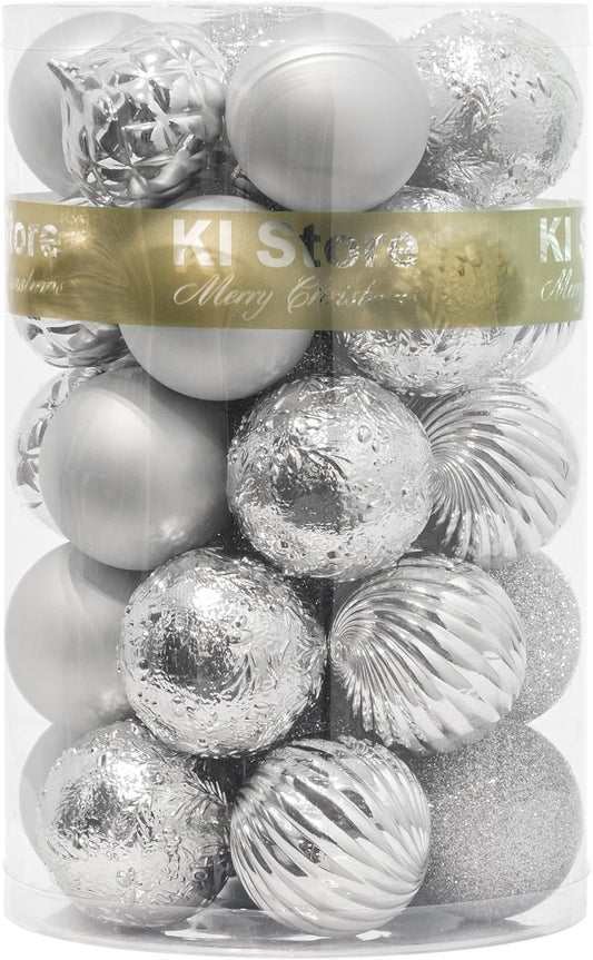 Elegant Shatterproof Silver Ornaments™