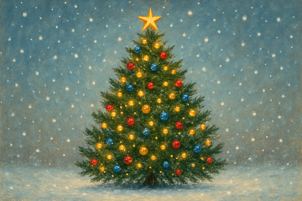 Chrismas tree for a square image